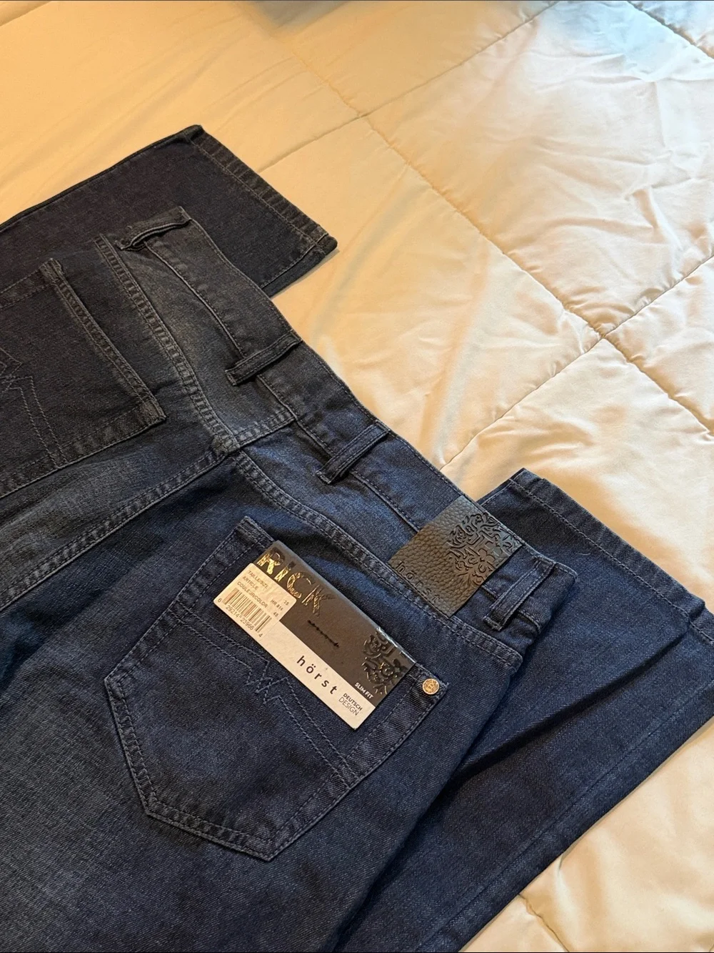 Horst Men's Dark Blue Slim Fit-Leg Jeans size 35